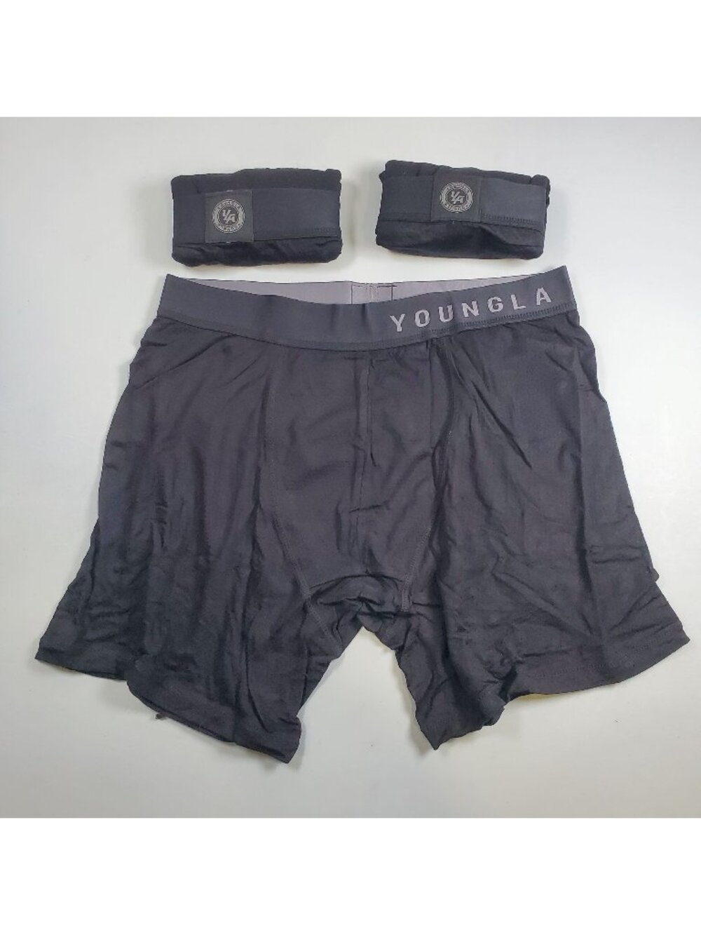 YOUNGLA Goat Boxer Briefs 3 Pack Men Size Large NWT Underwear Black Ultra Soft
